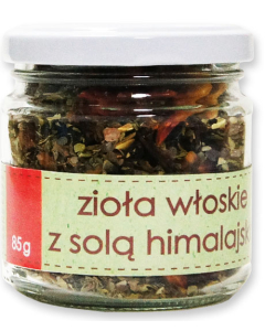 ZIOŁA WŁOSKIE Z RÓŹOWĄ SOLĄ HIMALAJSKĄ 85 G SŁOIK